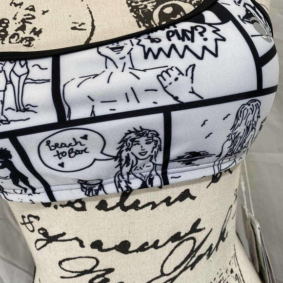 Quint Soul 360 Woman's Cami Top Comic Book Pattern Two Piece Bathing Suit Sz S - Picture 5 of 9